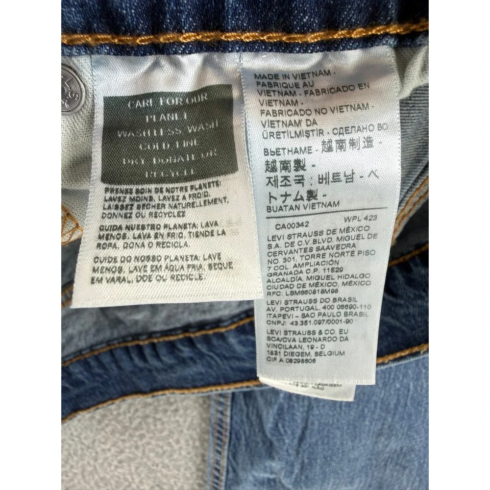 Levis 514 Straight Fit Mens Jeans Blue Denim Medium Wash 33x31 Pants
